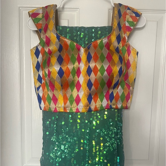 Georgette sequin saree set - Picture 8 of 9